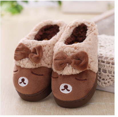 Chaussons enfants en pour hiver - semelle plastique Ref 1014868