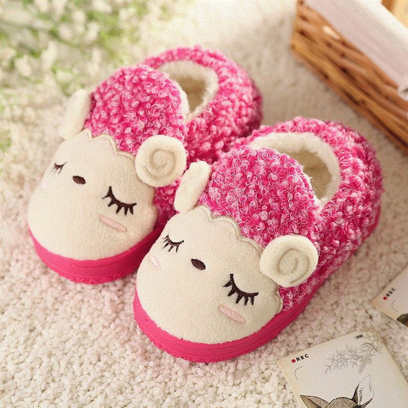 Chaussons enfants en coton pour hiver - semelle plastique Ref 1015112