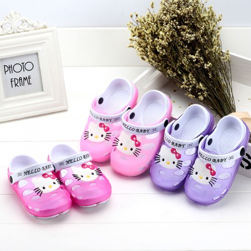 Chaussons enfants en cuir synthétique pour été - semelle caoutchouc Ref 1015200
