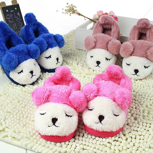 Chaussons enfants en pour hiver - semelle caoutchouc antidérapant Ref 1015699