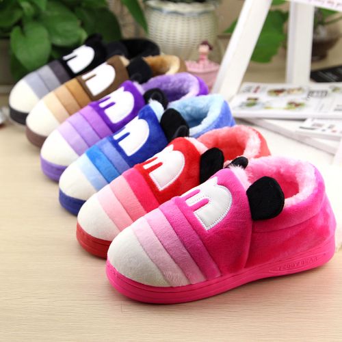 Chaussons enfants en pour hiver - semelle caoutchouc antidérapant Ref 1016753