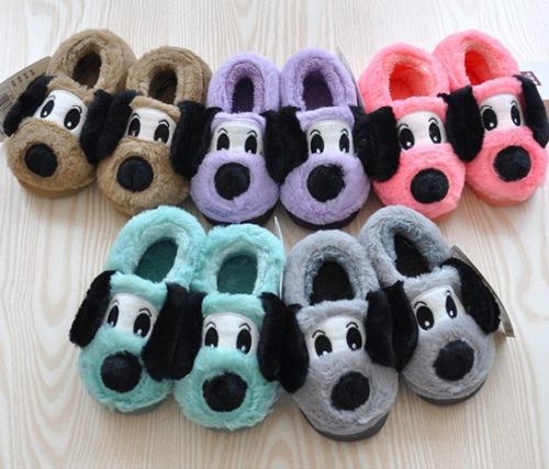 Chaussons enfants en pour hiver - semelle caoutchouc naturel Ref 1016895
