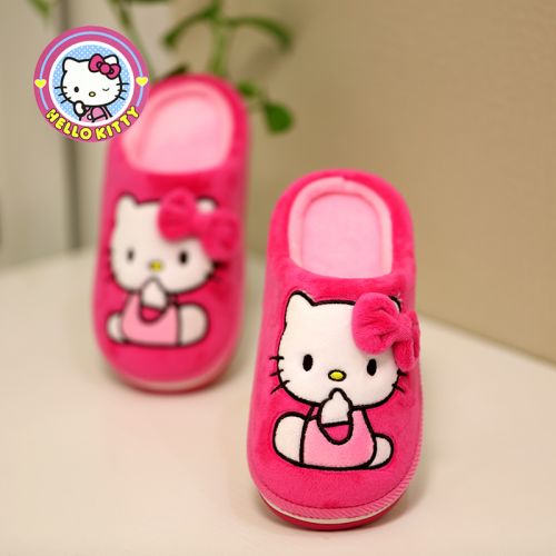 Chaussons enfants en HELLO KITTY pour hiver - semelle caoutchouc antidérapant Ref 1017196