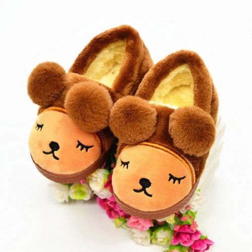 Chaussons enfants en pour hiver - semelle caoutchouc antidérapant Ref 1017943