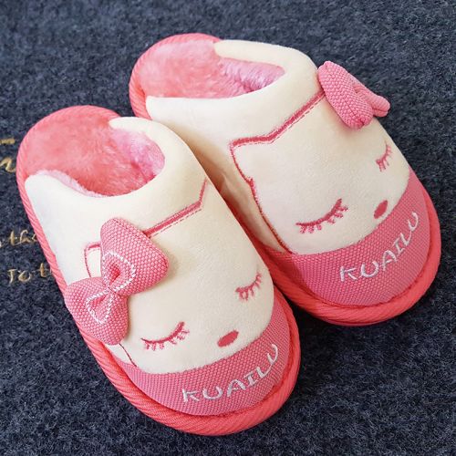Chaussons enfants en coton pour hiver - semelle caoutchouc Ref 1018171