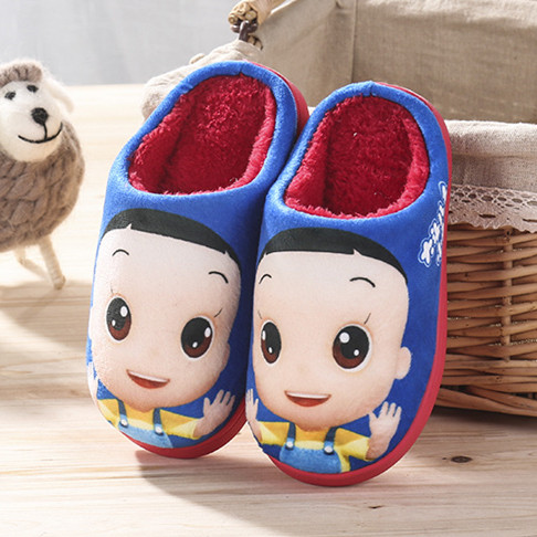 Chaussons enfants en pour hiver - semelle caoutchouc antidérapant Ref 1018283