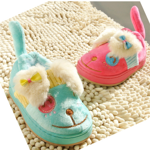 Chaussons enfants en pour hiver - semelle caoutchouc Ref 1020974