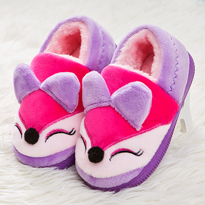 Chaussons enfants en pour hiver - semelle caoutchouc Ref 1024249