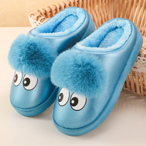 Chaussons enfants en similicuir pour hiver - semelle plastique Ref 1024313