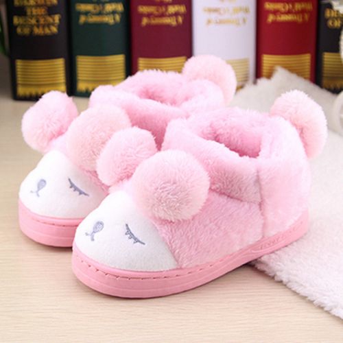 Chaussons enfants en pour hiver - semelle caoutchouc antidérapant Ref 1024353