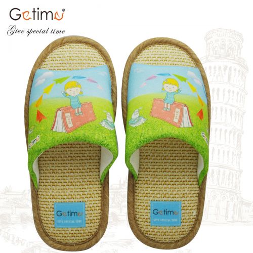 Chaussons enfants en coton pour printemps - semelle caoutchouc Ref 1024743