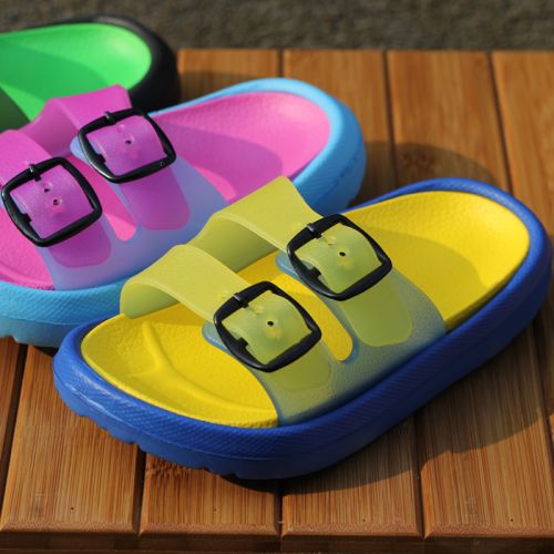 Chaussons enfants en cuir pour été - semelle mousse Ref 1024846