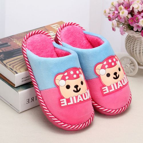Chaussons enfants en coton pour hiver - semelle caoutchouc Ref 1028491