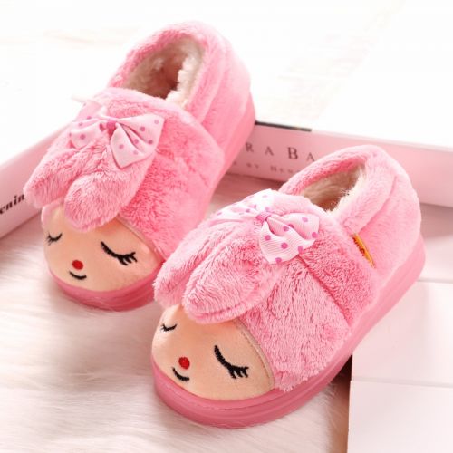 Chaussons enfants en pour hiver - semelle caoutchouc antidérapant Ref 1031084