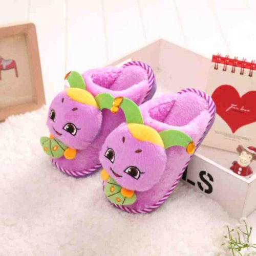Chaussons enfants en pour hiver - semelle plastique Ref 1031179