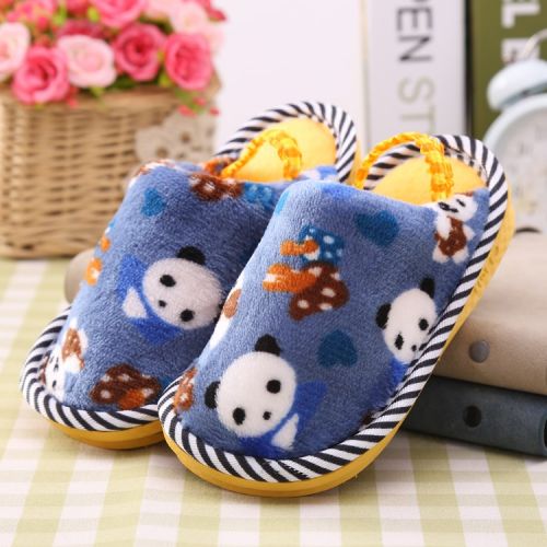 Chaussons enfants en coton pour hiver - semelle caoutchouc Ref 1031838