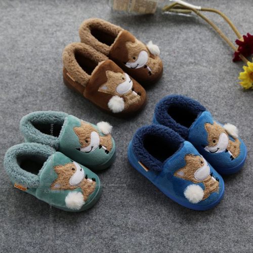 Chaussons enfants en pour hiver - semelle caoutchouc naturel Ref 1032070