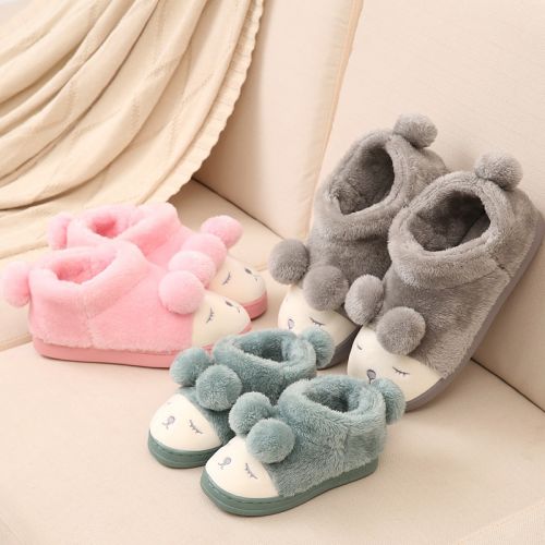 Chaussons enfants en pour hiver - semelle caoutchouc antidérapant Ref 1032111