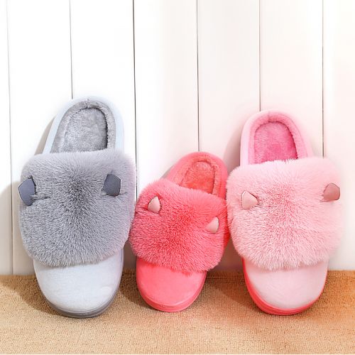 Chaussons enfants en pour hiver - semelle caoutchouc antidérapant Ref 1032281