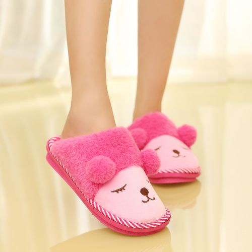 Chaussons enfants en pour hiver - semelle caoutchouc naturel Ref 1033551