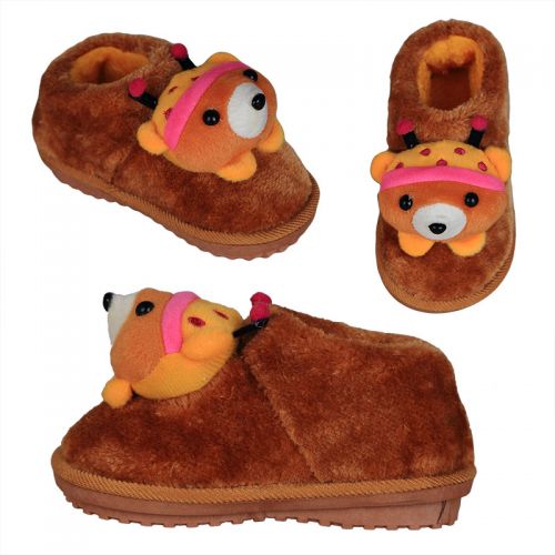Chaussons enfants en pour hiver - semelle caoutchouc Ref 1034268