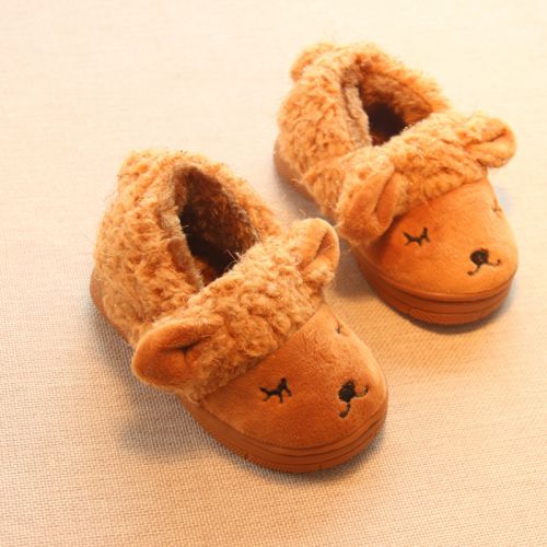 Chaussons enfants en pour hiver - semelle caoutchouc antidérapant Ref 1035379