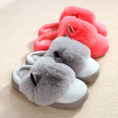 Chaussons enfants en pour hiver - semelle caoutchouc antidérapant Ref 1035430