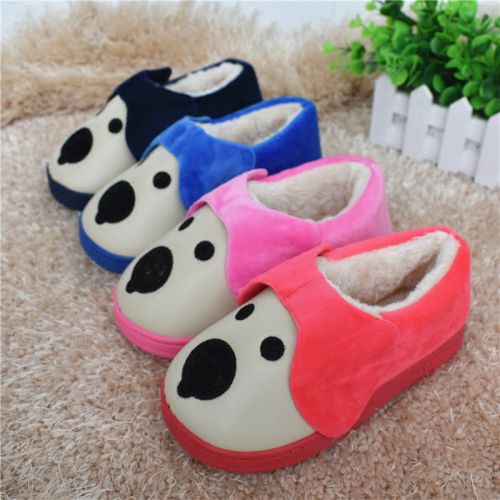 Chaussons enfants en velours côtelé pour hiver - semelle caoutchouc antidérapant Ref 1035477