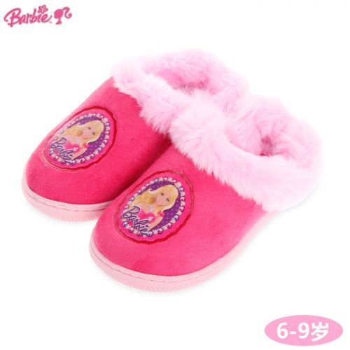 Chaussons enfants en BARBIE pour hiver - semelle caoutchouc Ref 1035986