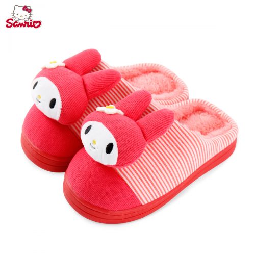 Chaussons enfants en coton HELLO KITTY pour hiver - semelle caoutchouc antidérapant Ref 1035993
