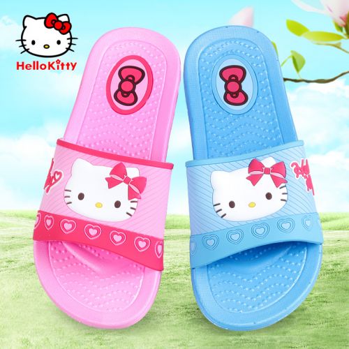 Chaussons enfants en Cuir spatial HELLO KITTY pour Toute saison - semelle fond composite Ref 1036124