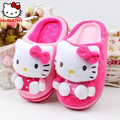 Chaussons enfants en HELLOKITTY pour hiver - semelle caoutchouc antidérapant Ref 1036162
