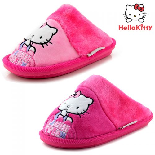 Chaussons enfants en HELLO KITTY pour hiver - semelle plastique Ref 1036175