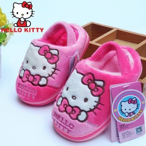 Chaussons enfants en HELLO KITTY pour hiver - semelle caoutchouc Ref 1036238