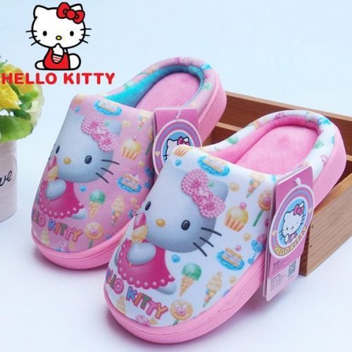 Chaussons enfants en HELLO KITTY pour hiver - semelle caoutchouc Ref 1036243