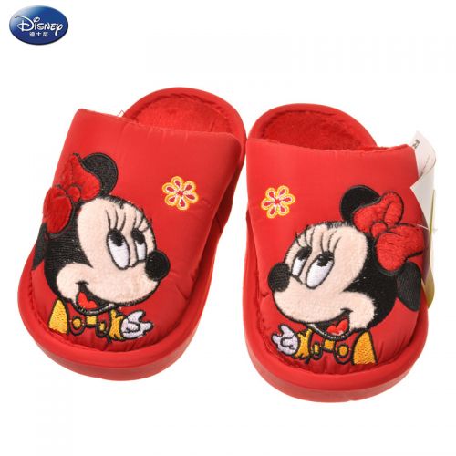 Chaussons enfants en coton DISNEY pour hiver - semelle plastique Ref 1036529