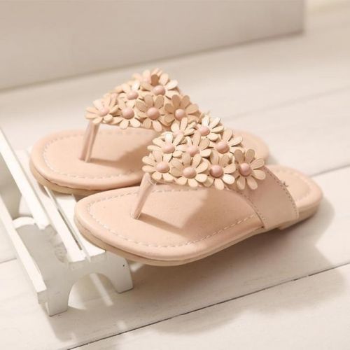 Chaussons enfants en Cuir spatial pour été - semelle caoutchouc Ref 1036590