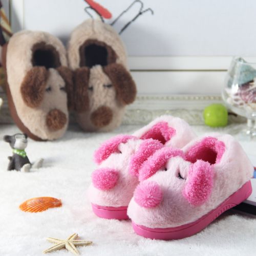 Chaussons enfants en pour hiver - semelle caoutchouc antidérapant Ref 986002