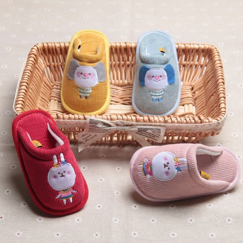 Chaussons enfants en velours côtelé pour printemps - semelle coton Ref 986262