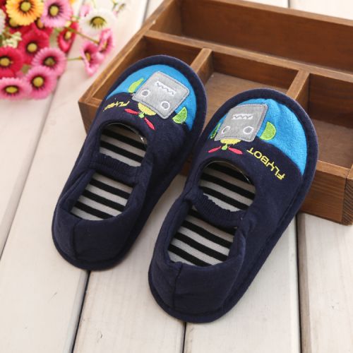 Chaussons enfants en coton pour printemps - semelle caoutchouc antidérapant Ref 986583