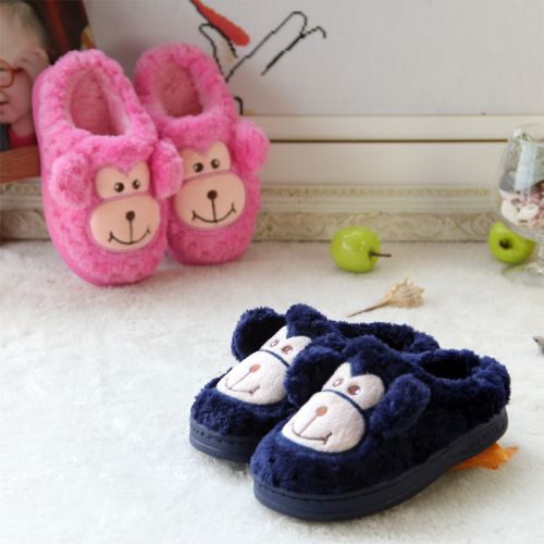 Chaussons enfants en pour hiver - semelle caoutchouc antidérapant Ref 986692