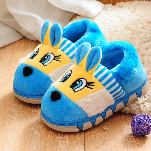 Chaussons enfants en coton pour hiver - semelle caoutchouc antidérapant Ref 986829