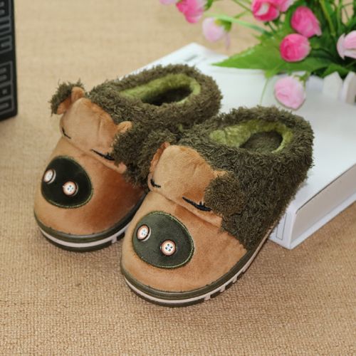 Chaussons enfants en pour hiver - semelle caoutchouc Ref 986917
