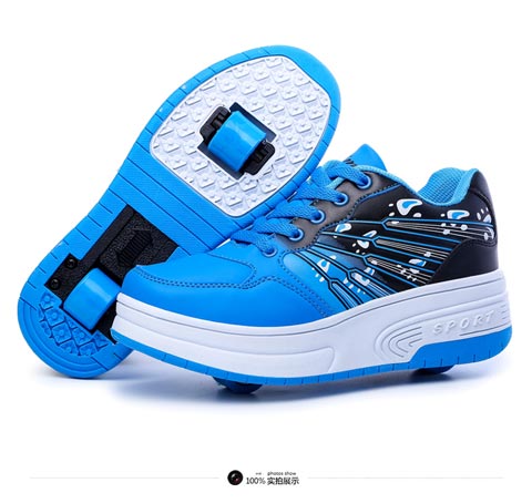 Chaussures à roulettes pour homme femme enfant - Ref 2562295