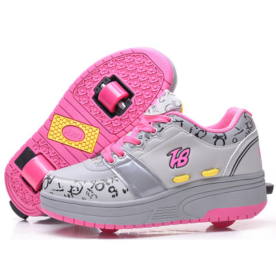 Chaussures à roulettes pour homme femme enfant - Ref 2567076