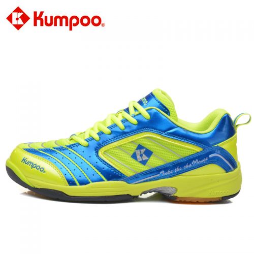  Chaussures de Badminton enfant KUMPOO bleu / vert fluorescent - Ref 841418
