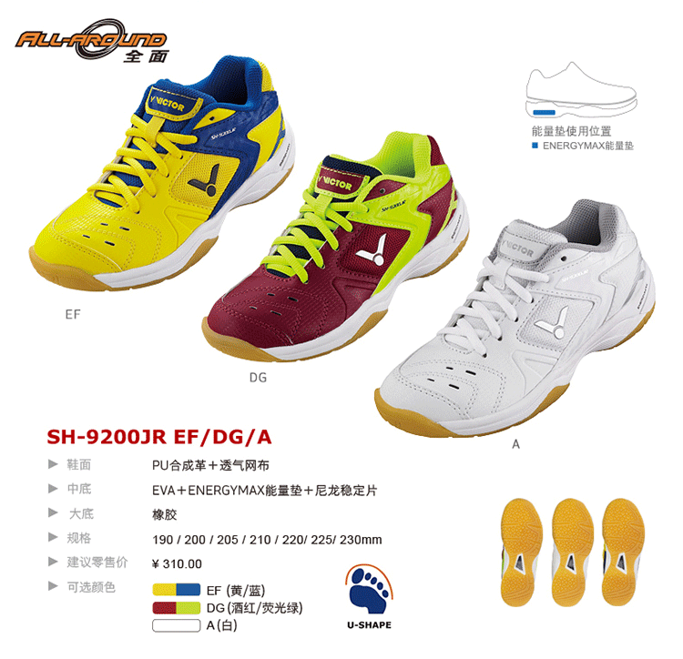 Chaussures de Badminton enfant VICTOR - Ref 843652