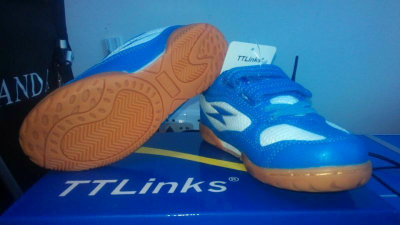 Chaussures de Badminton uniGenre TTLINKS Bleu Blanc - Ref 846239