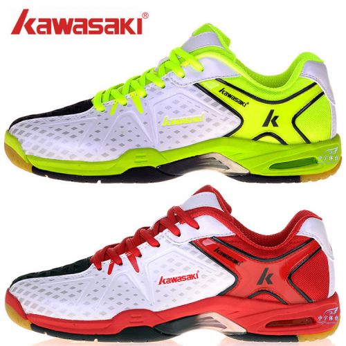  Chaussures de Badminton uniGenre KAWASAKI Vert / rouge - Ref 864259