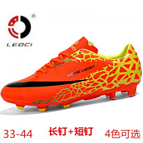 Chaussures de foot LECED en PU - ventilé, rembourrage caoutchouc Ref 2443313